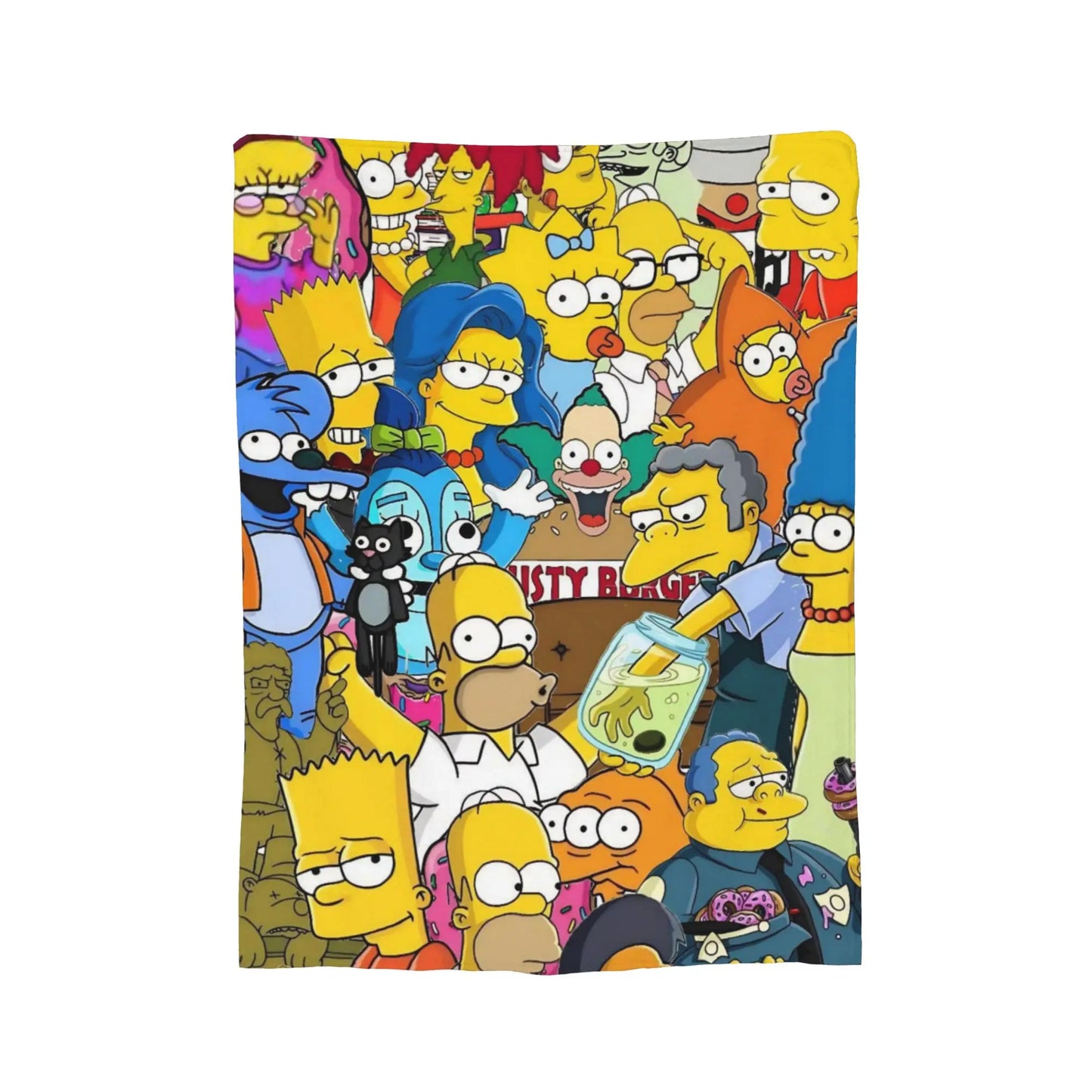 Cartoon The S-Simpsons Homer  Flannel Throw Blankets Blankets for Bed Office Soft Quilt,