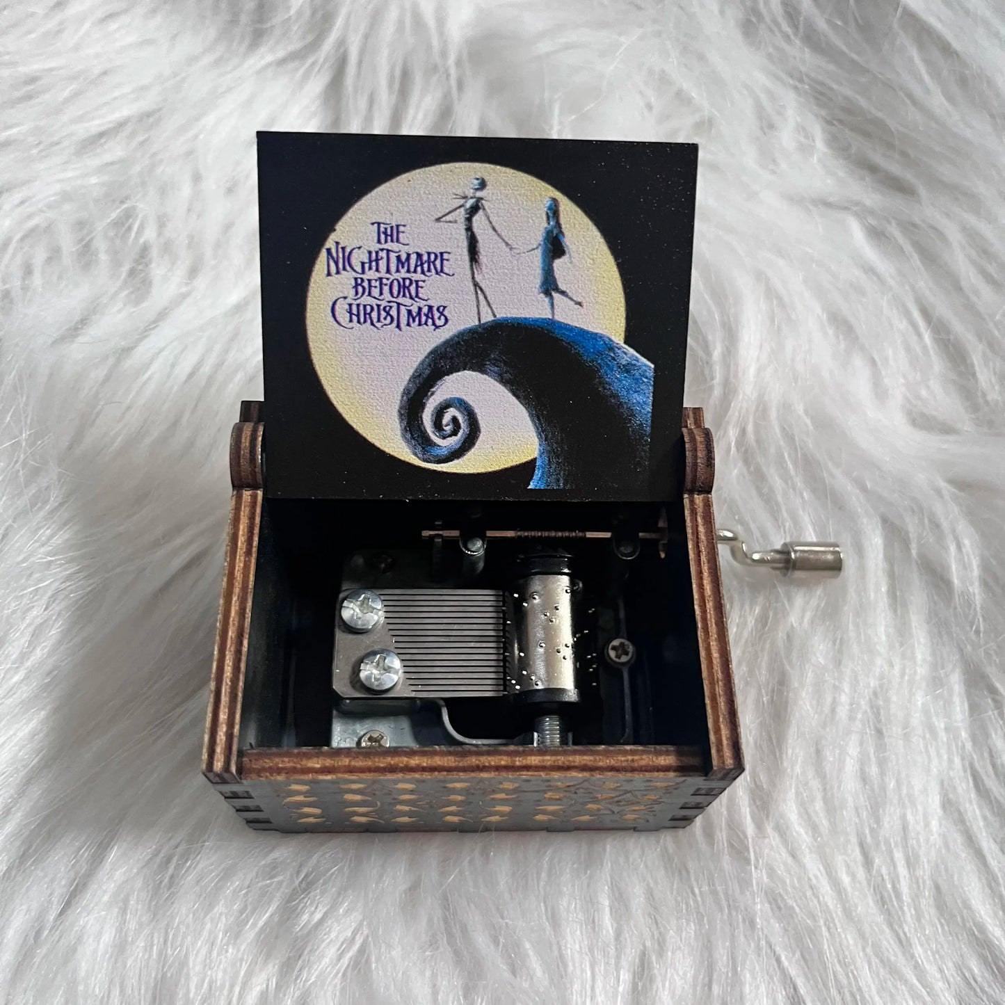 Hot Anime Wooden Carved Music Box Premium Home Decoration Ornament Gift for Christmas/Birthday/Valentine's Day Handmade Gift