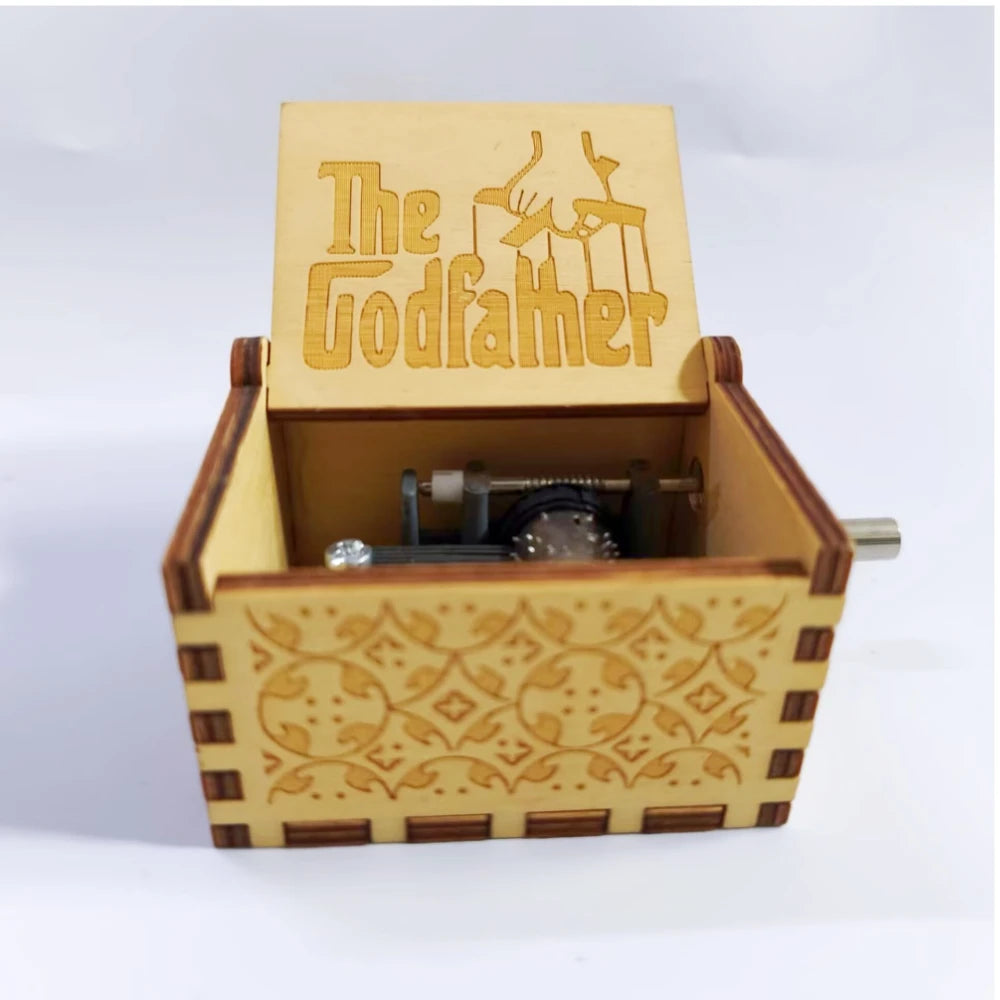 Hot Anime Wooden Carved Music Box Premium Home Decoration Ornament Gift for Christmas/Birthday/Valentine's Day Handmade Gift
