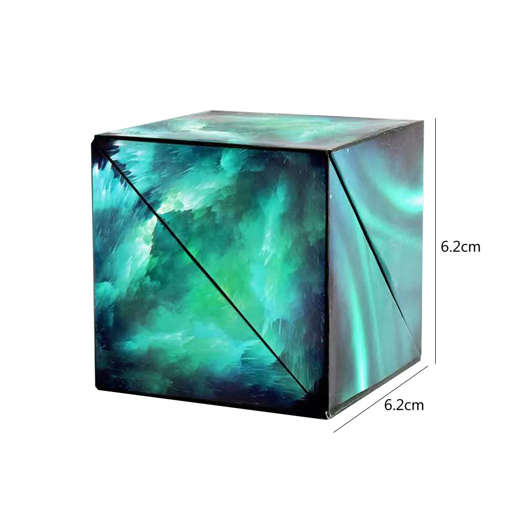 3D Flip Magnetic Magic Cube Puzzle Game Variety Geometric Changeable Magnetic Cube Anti Stress Fidget Toys Kids Christmas Gifts