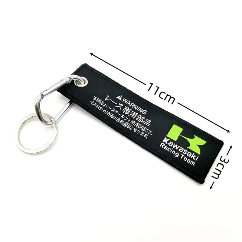 Kawasaki Motorcycle Embroidery Function Keychain
