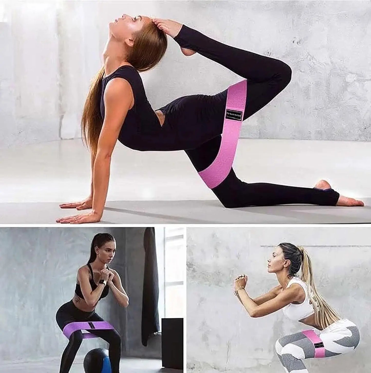 Resistance Bands, Exercise Workout Bands for Women and Men, 3 Set of Stretch Bands for Booty Legs, Pilates Flexbands