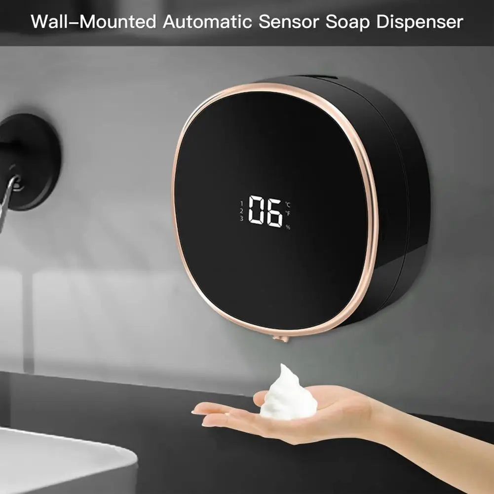 13.3*6cm Electric Touchless Soap Dispenser Wall Mount IPX5 Rechargeable Battery Operated High-tech Automatic Soap Dispensers