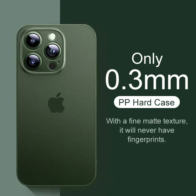 0.3mm Ultra Thin Clear Matte PP Hard Ultra Slim Case For Iphone 17 Air 17PRO 16 15 14 13 12 11 Pro Max Shell Silm Back Case
