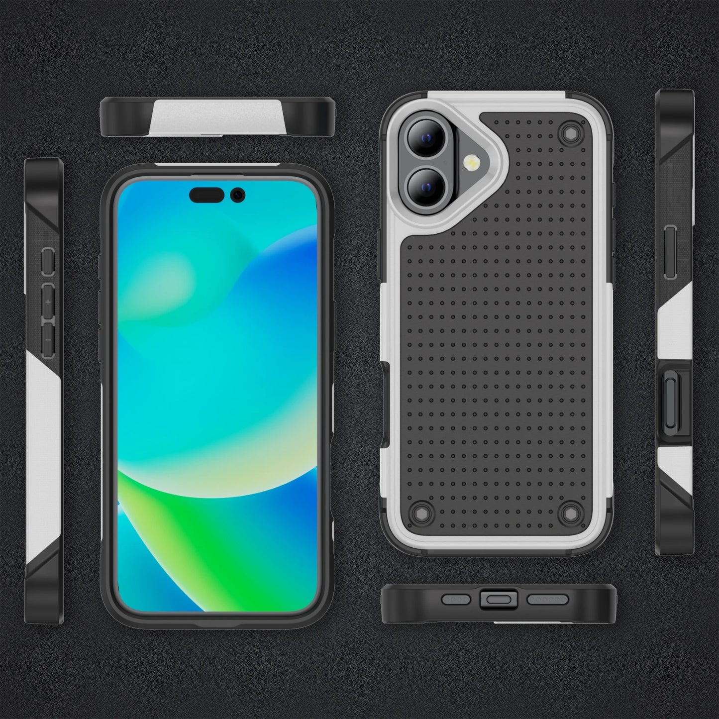 Rugged Cover Case for Iphone 17 Pro Max Air 16 15 Plus 13 14 Pro Max Iphone16 Iphone17 Iphone15 Shockproof Hard Back Cover