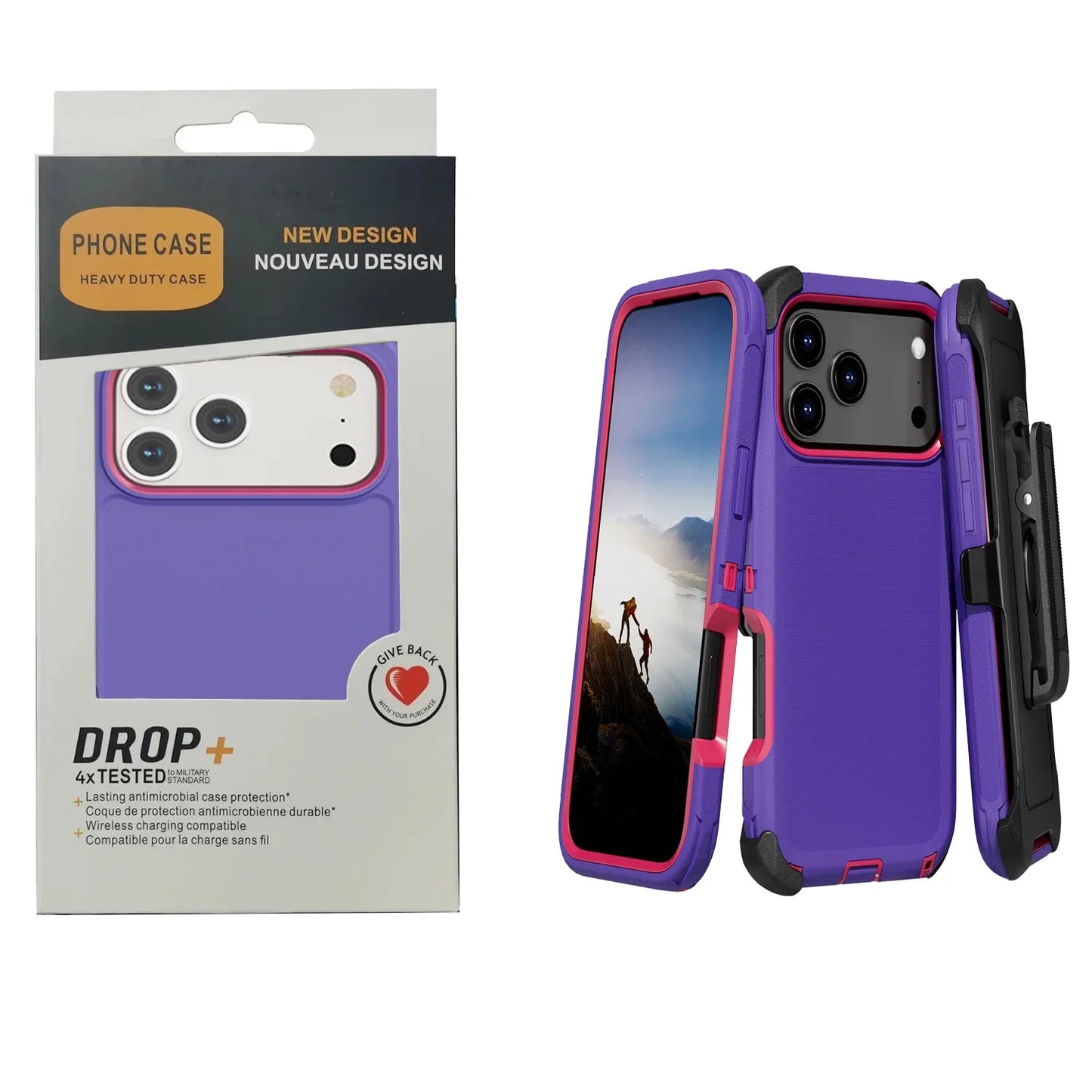 Multi-layer Heavy Mechanical Rugged Case For IPhone 17 Air 16 15 14 Plus 13 12 11 Pro Max With Clip OTT-Box Anti-Drop Back Cover