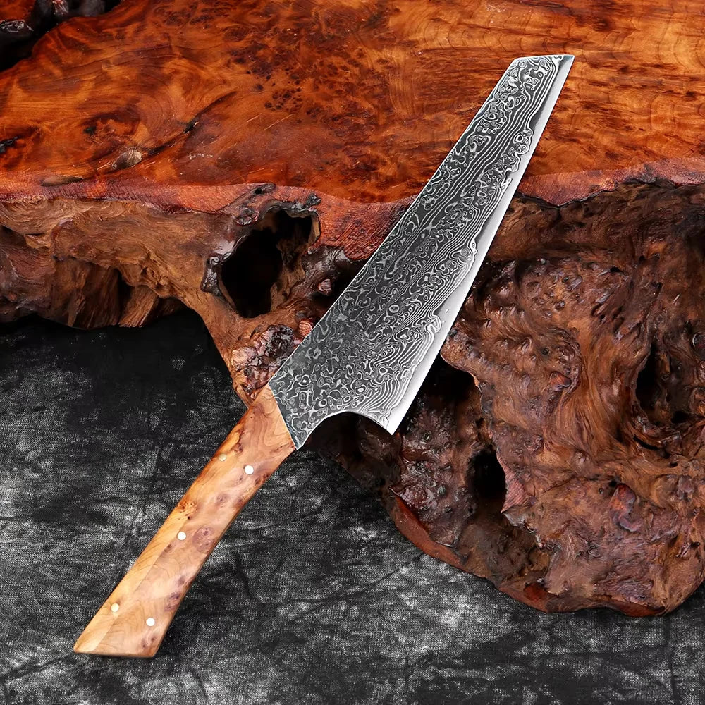 Japanese Kiritsuke Knife Handcrafted  Kitchen Knife,Sharp Kitchen knives,VG10 Core with Damascus Steel Cladding,Pakkawood Handle
