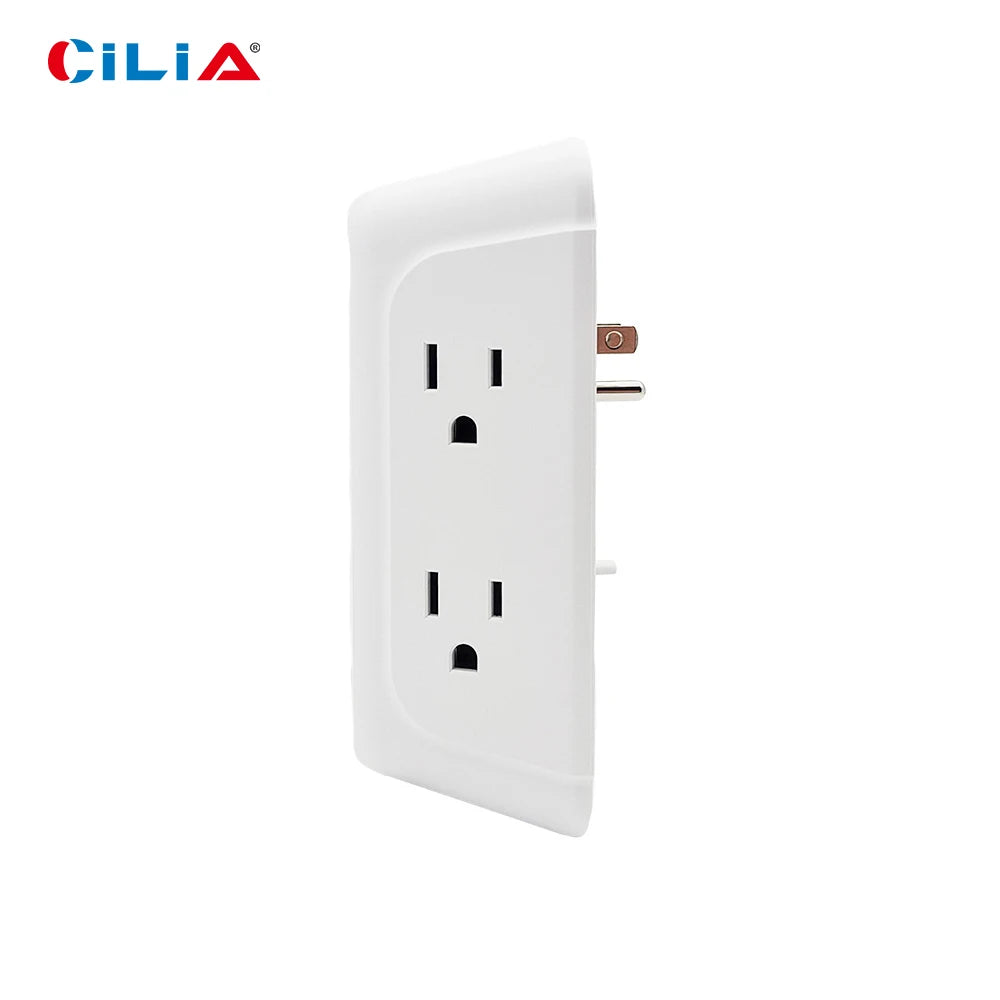 Surge Protector,Wall Plug ,Power Outlet Multi-Purpose Socket with Standard Grounding US Standard Power Extension，2USB,1Type-C