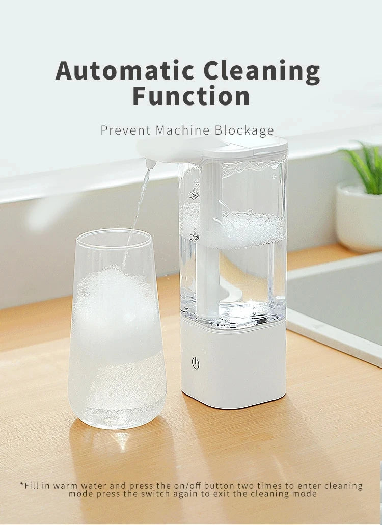 550ML Touchless Liquid Automatic Smart Sense Soap Dispenser Type-C Rechargeable/Battery Electric Hand Sanitizer Washing Machine