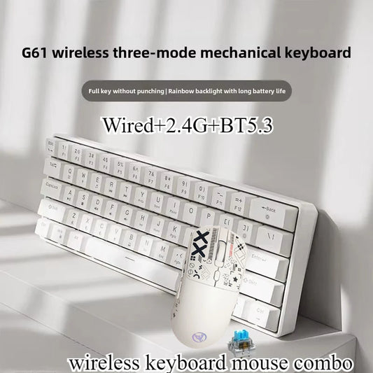Teclado mecanico bluetooth gamer keyboard mouse sem fio gaming 60% mechanical keyboards teclados  key board para computadora