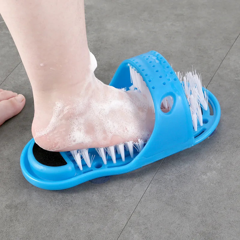 Shower Foot Scrubber Simple Feet Cleaner Exfoliating Easy Feet Cleaning Brush Feet Washer Foot Shower  Massager Slippers Unisex
