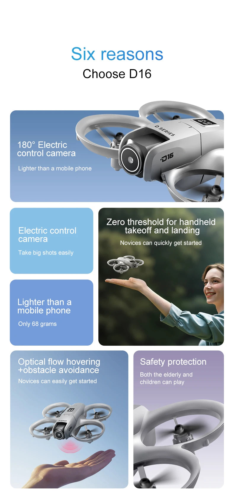 New D16 Mini Drone 8K HD Dual Camera Profesional 180° Electric Adjustable GPS Positioning Obstacle avoidance Bushless UA