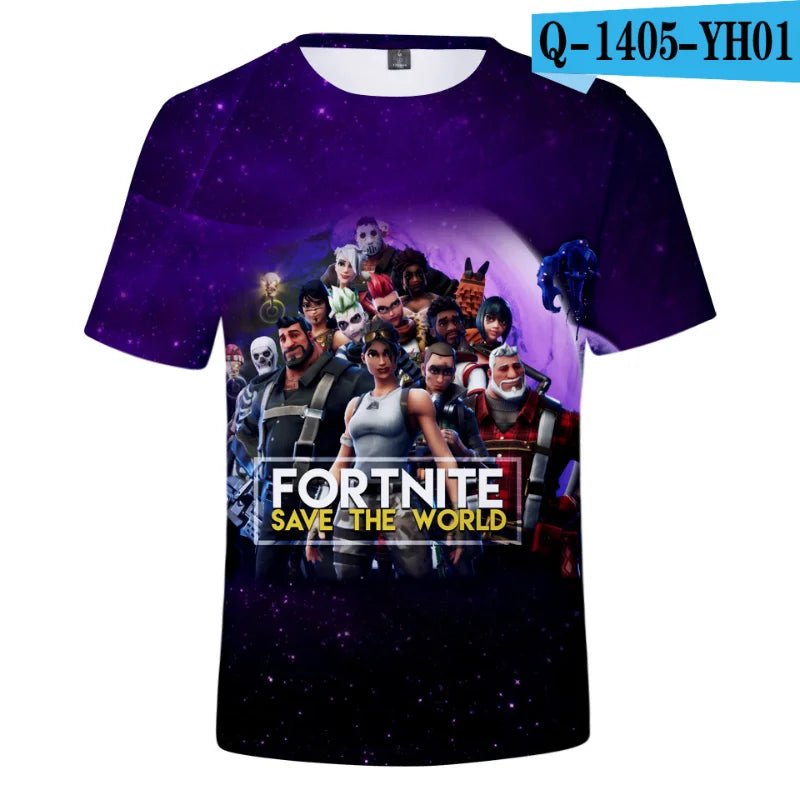 New Game Fortnite T-Shirts Anime Beach 3D Printed Streetwear Cute Cartoon O-Neck Oversized T Shirt Harajuku Kids Tees Tops Gift