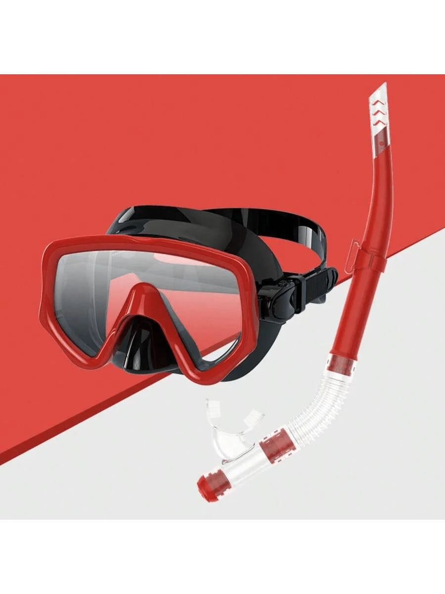 Diving Mirror Breathing Tube Set for Men and Women New Adult Large Frame Silicone Face Mirror Swimming Submarine Mask