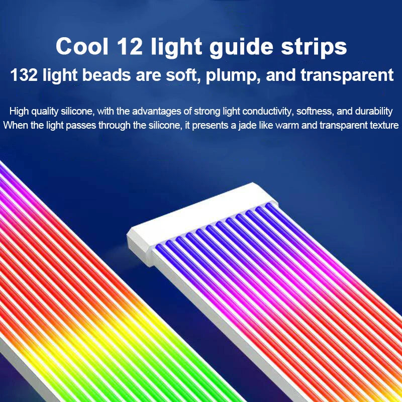 Zezzio ARGB Light Strip Neon Line PC Case Decoration 8Pin Graphics Card 24Pin Motherboard Luminous DIY RGB Computer Lamp Strip