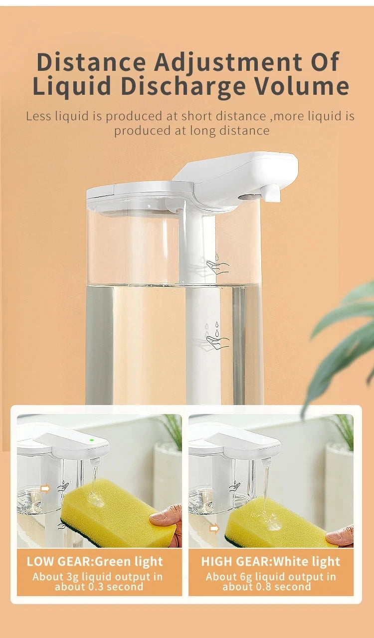 550ML Touchless Liquid Automatic Smart Sense Soap Dispenser Type-C Rechargeable/Battery Electric Hand Sanitizer Washing Machine