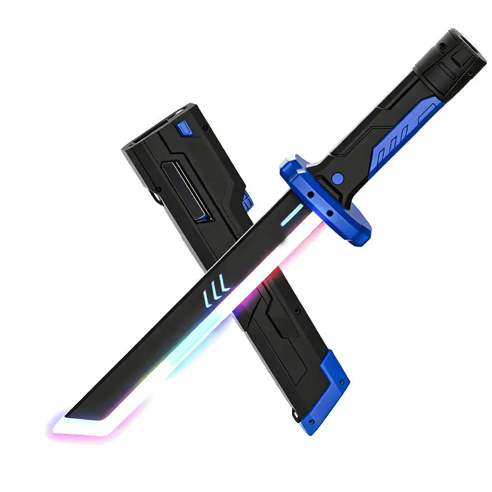 Sparkling Lightsaber Colorful Glowing Sword Toys Laser Sword Lightsaber Red And Blue Saber Telescopic Cosplay Cool Flashing Toy