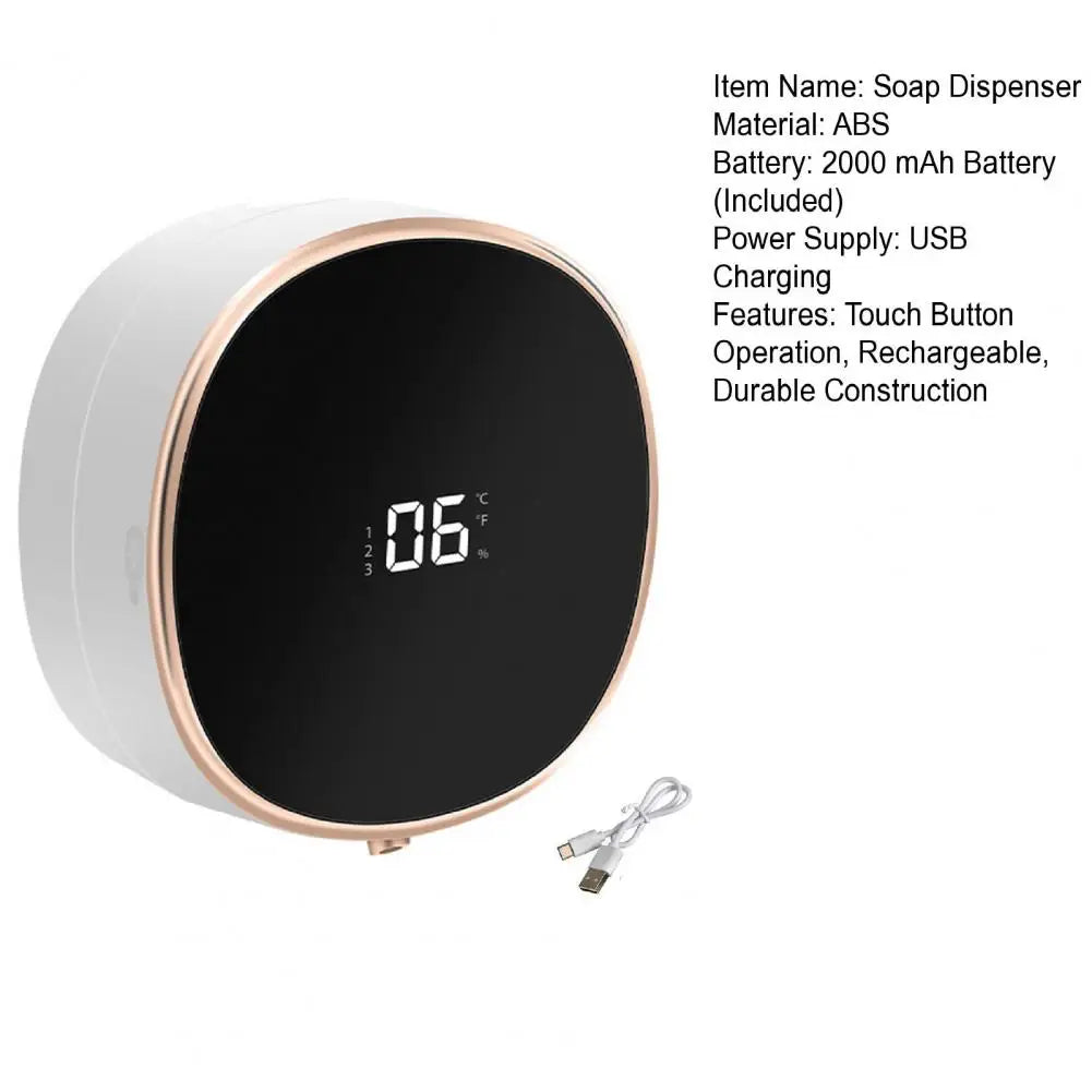 13.3*6cm Electric Touchless Soap Dispenser Wall Mount IPX5 Rechargeable Battery Operated High-tech Automatic Soap Dispensers