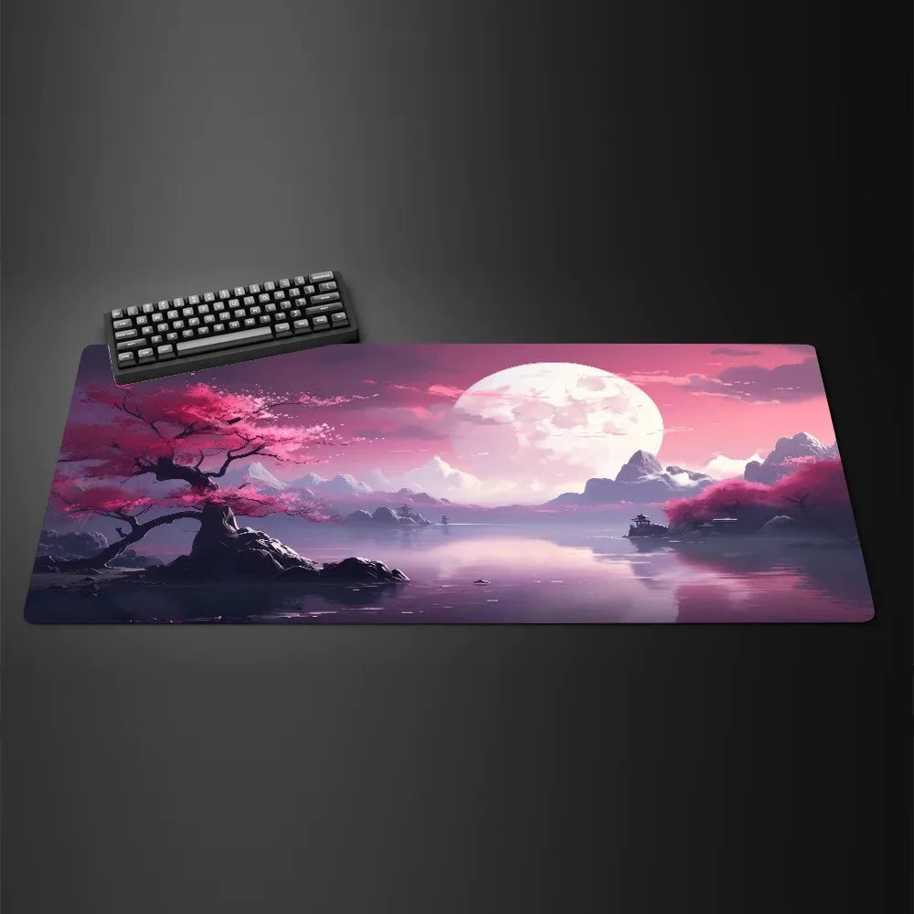 White Black Mouse Pad XXL Gaming Computer Mausepad Big Art Deskmat Playmat Laptop Office Accessories Carpet Non-Slip Mat 800x400
