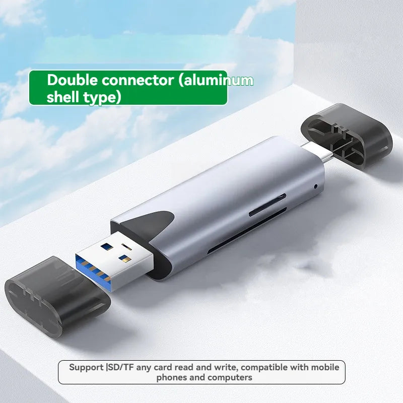 Multi functional mobile phone, computer, camera, tablet, portable TF/SD card reader, Type-c to USB multifunctional card reader