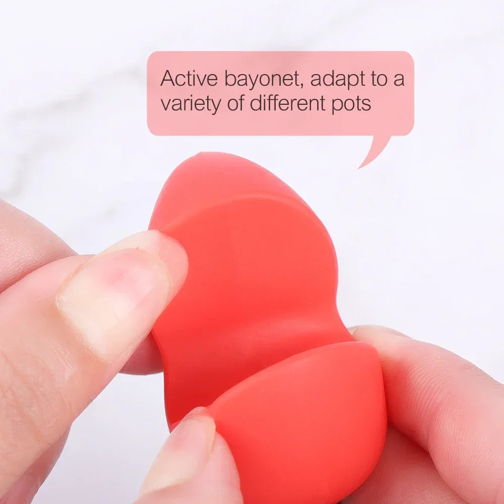 1Pcs Silicone Pot Lid Anti-spill Rack Heat-resistant Anti-Overflow Stoppers Pot Cover Lifter Holder Creative Kitchen Tool Gadget