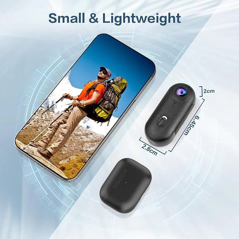 4K Thumb Action Camera Pocket POV Cam Portable Body Recording Wearable Camera WiFi Waterproof Mini Camera Helmet Bicycle Sports