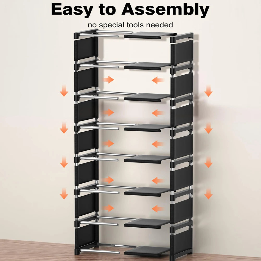 Multiple Layers Shoe Organizer Shoe Rack Organizer Space Saving Rack For Wall Corner Stackable Shelf Adjustable Saving Cabinet