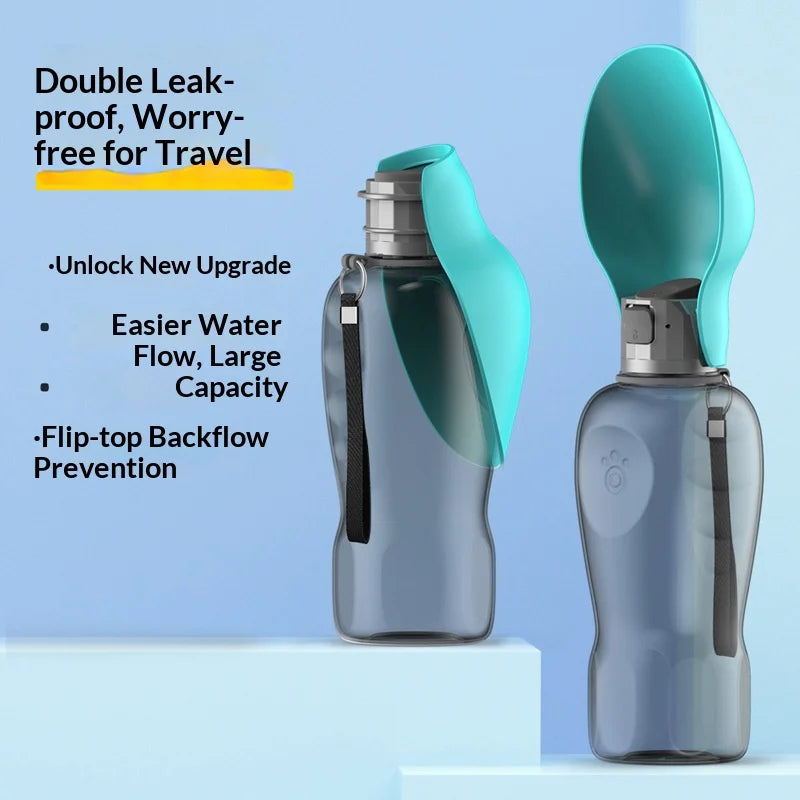 Pets go out with water bottles, dogs, outdoor portable water bottles, large capacity foldable cat water dispensers, cross-border