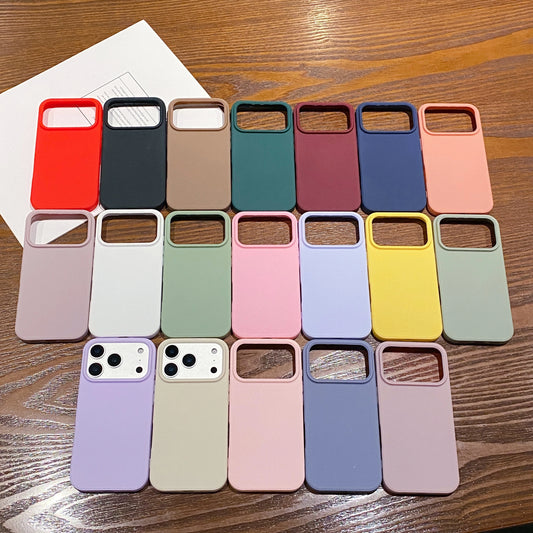 Simple Couple Candy colors Anti-fall Case for iPhone 17 16 15 14 13 Phone Cover 17 16 15 14 Pro MAX soft Shockproof Back Funda