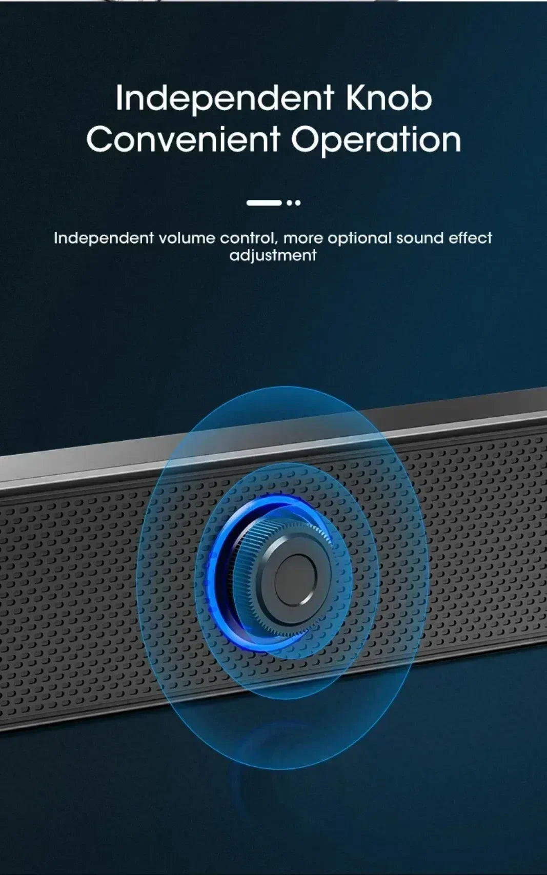 3D Surround Soundbar Speaker System - Subwoofer Stereo Music Box, Multi-functional for Computer and TV, Immersive Speaker