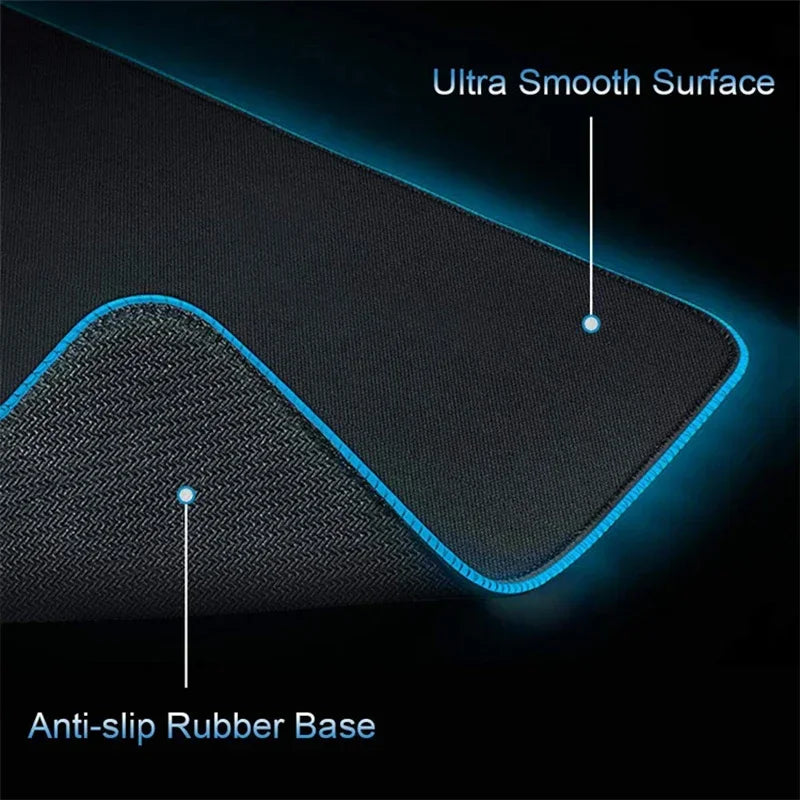 RGB Music Guitar Rubber Desk Mat HD Anime 900x400mm Mouse Pad Office Game PLAYMAT Computer Accessories Laptop Pc Gaming Mousepad