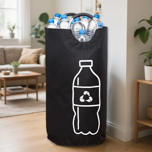 Foldable Recycling Bin, Large Collapsible Storage Basket for Bottles