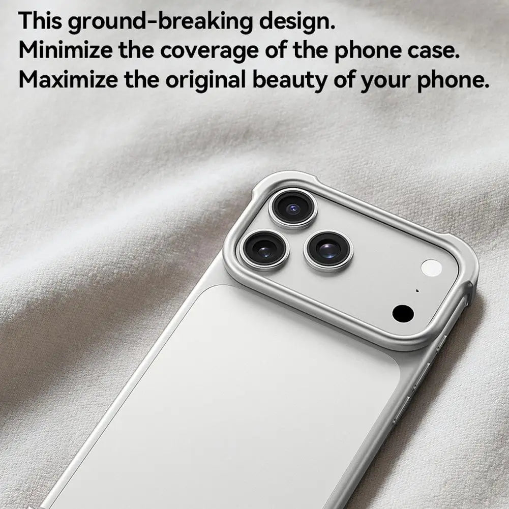 For IPhone 17 Series Aviation Aluminum Frameless Phone Case Shockproof And Scratch Resistant Breathable And Heat-dissipating