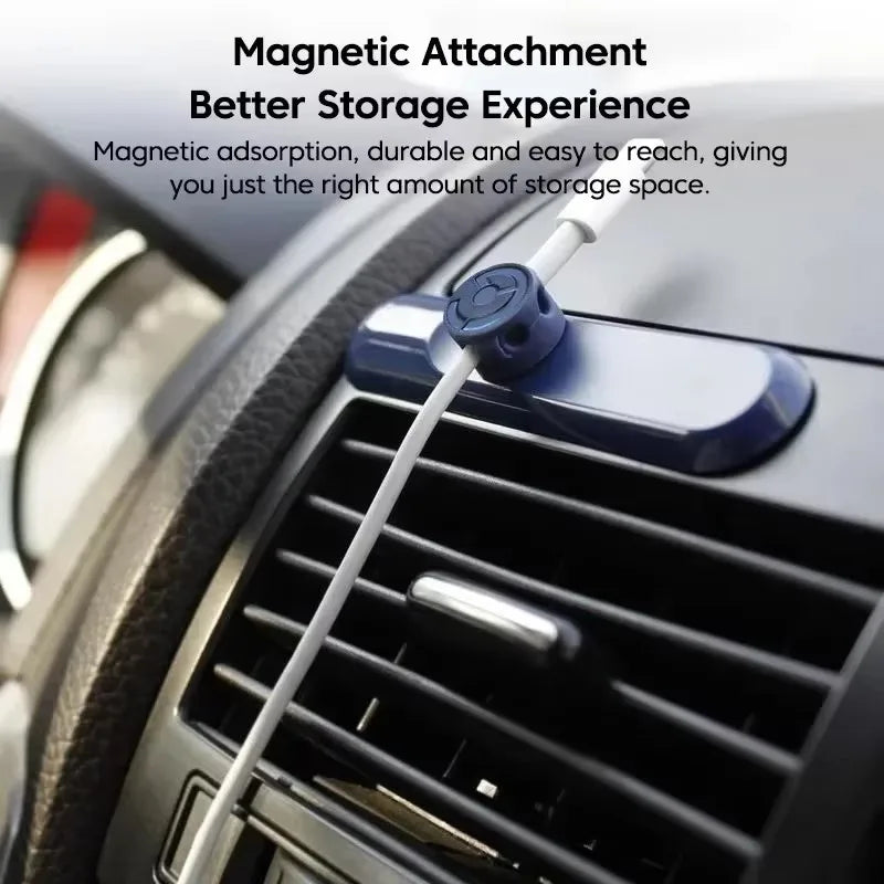 Magnetic Desktop Cable Clips Cord Management Tiny 3 Size In 1 Wire Cable Organizer Usb Data Line Storage Suitable