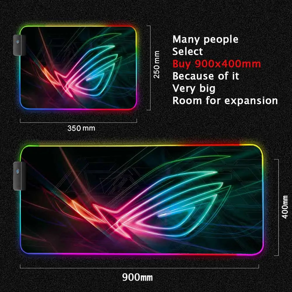 City Asus Rog Mouse Pad Rgb Backlit Mat Republic of Gamers Mouse Mat Pc Accessories Led Mouse Pads Gaming Play Mats Mesa Gamer