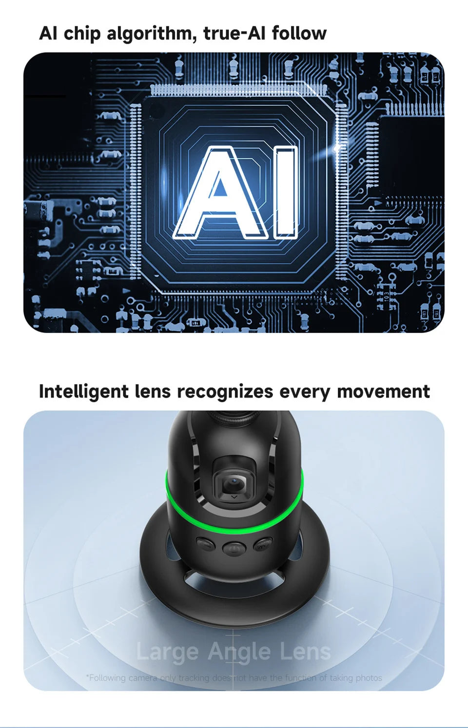 FANGTUOSI AI Smart Gimbal 360° Selfie Stick Auto Face Tracking Gimbal Rotation For Smartphone video Vlog Stabilizer Phone Holder