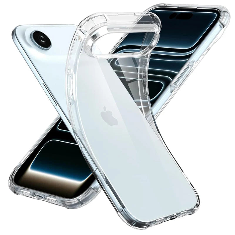 Shockproof Clear Phone Case For iPhone 17 16 15 11 12 13 Pro Max 16 Plus 13 Mini 17 Air Silicone Transparent Soft Cover Case