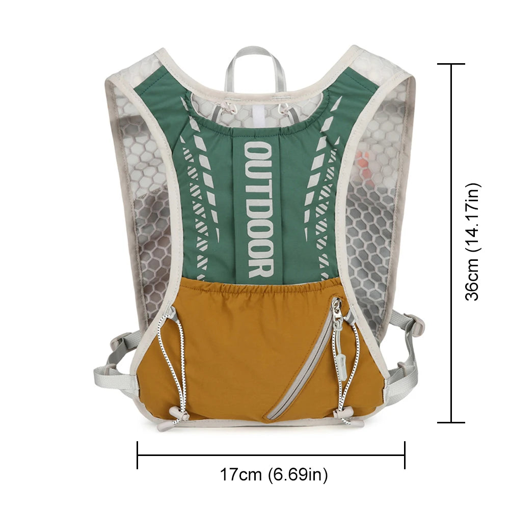 Hydration Running Vest Breathable Lightweight Running Vest Reflective Outdoors Hydration Pack for Hiking Trail Running