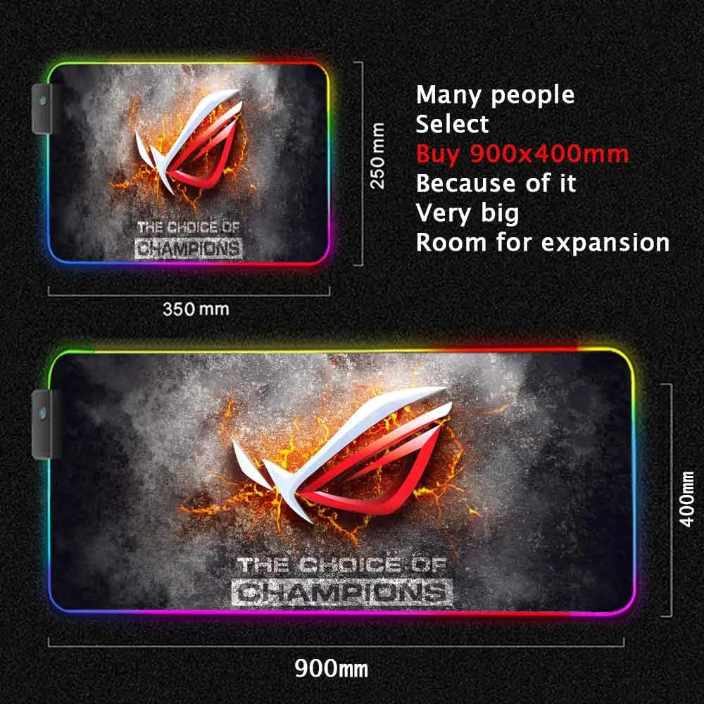 City Asus Rog Mouse Pad Rgb Backlit Mat Republic of Gamers Mouse Mat Pc Accessories Led Mouse Pads Gaming Play Mats Mesa Gamer