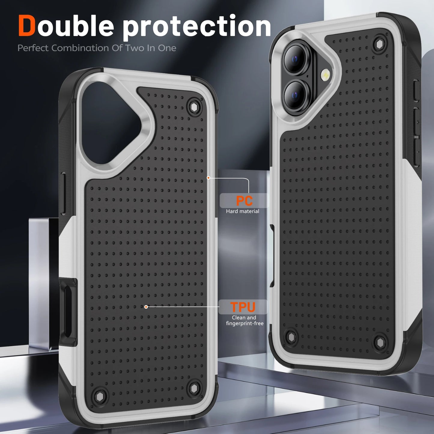 Rugged Cover Case for Iphone 17 Pro Max Air 16 15 Plus 13 14 Pro Max Iphone16 Iphone17 Iphone15 Shockproof Hard Back Cover