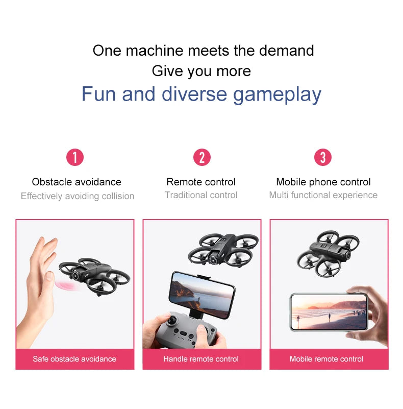 New D16 Mini Drone 8K HD Dual Camera Profesional 180° Electric Adjustable GPS Positioning Obstacle avoidance Bushless UA