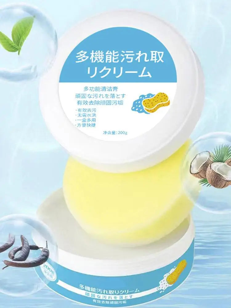 White Shoes Cleaning Cream Stains Remover Shoes Whitening All-Purpose Cleansing Cream With Wipe Sponge For Shoes Sneakers