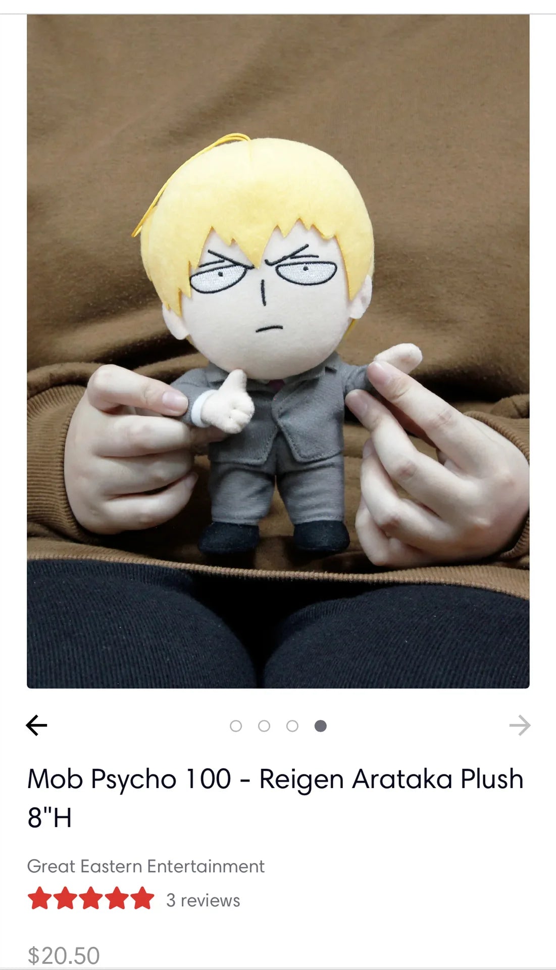 Mob Psycho 100 Cute Ryoga Shirota Plush Doll Cartoon Creative Bed Ornaments Shigeo Kageyama Holiday Gift Anime Periphery