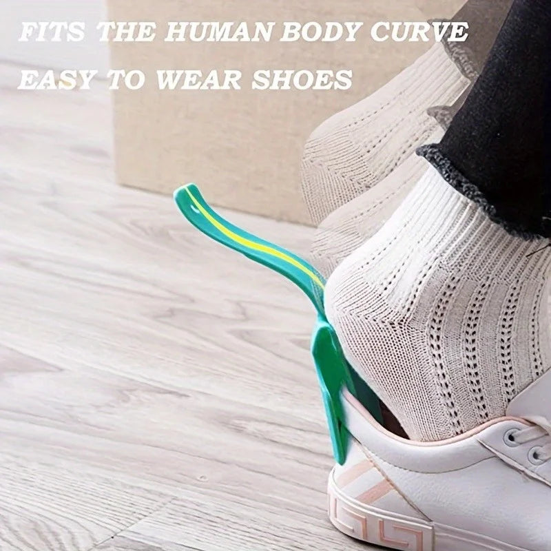 2pcs Shoe aid Lazy Shoes Helper, Shoe Horn Shoe, Lifting Helper  Plastic Shoehorn Fits All Shoes