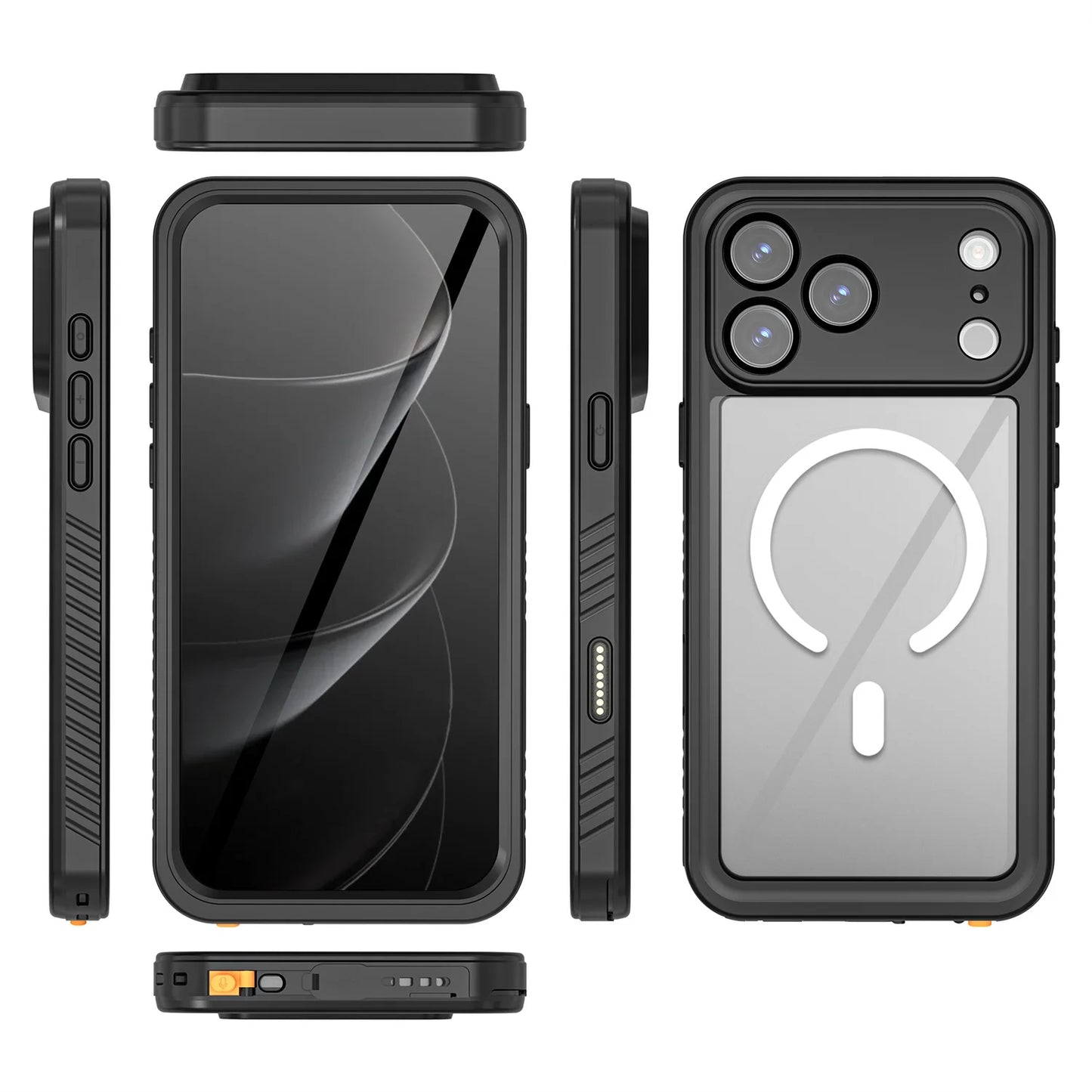 Shellbox FS IP68 Waterproof Magsafe Case for iPhone 17 Pro Max 17 Pro 17 Air 17 Wireless Charging Defender Diving Cover Funda