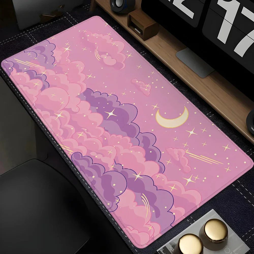 Skyscape Setup Gaming Accessories Large Mouse Pad Gamer Mousepad Anime Support Laptop Desktops Office Accessory Desk Mat Cabinet