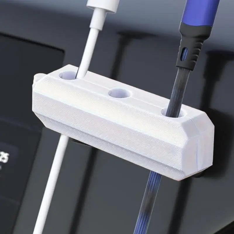 3 Holes Magnetic Cable Organizer Holder Cable Smooth Adjustable Cord Holder Under Desk Cable Management Wire Keeper Cable Clip