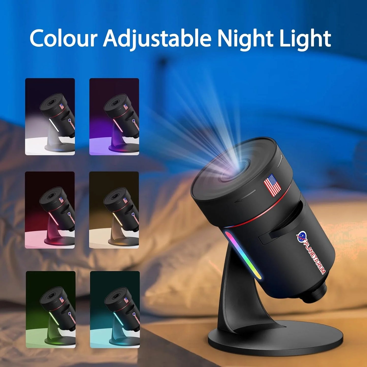 Star telescope galaxy luminous projector 360 rotating planet lamp bedroom, Valentine's Day gift.
