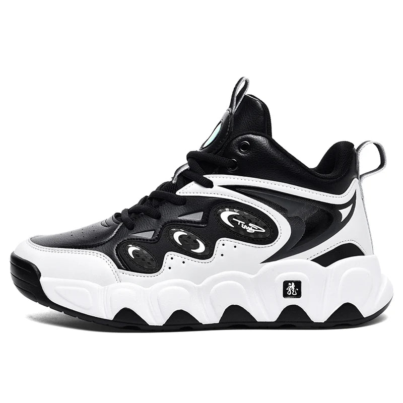 Plus Big Size 50 51 52 53 54 Mens Basketball Shoes Leather Sneakers Ankle Sports Shoes Anti-skid Winter Plush Super Warm New