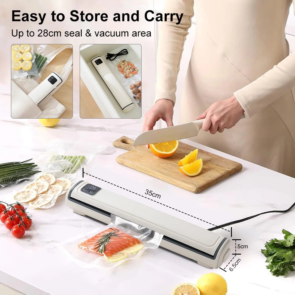 Electric Vacuum Sealer Automatic Food Vacuum Sealer With 10pcs Vacuum Bags Small Portable Household Vacuum Food Sealing Machine